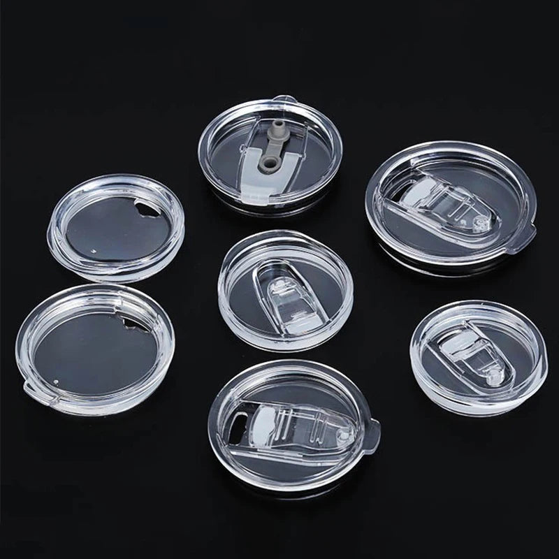 20/30oz Spill Proof Plastic Tumbler Lid with Straw Opening - Insulated Sealing Cover