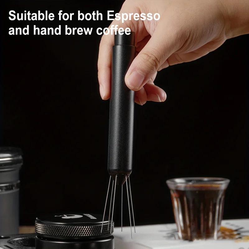 WDT Espresso Distribution Tool with Retractable Stainless Steel Needle - Barista-Grade Coffee Tamper
