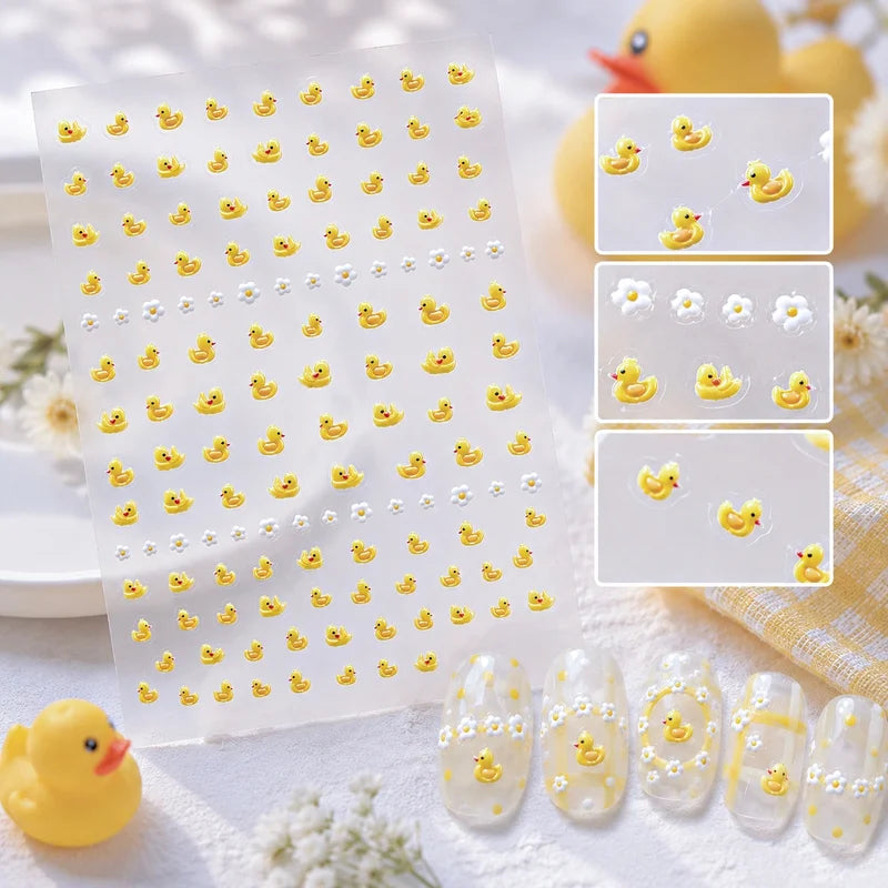 Kawaii Nail Stickers Jelly Nail Art Decorations Self-Adhesive Manicure Accessories