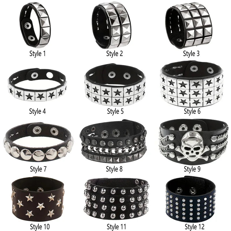 Gothic Punk Retro Multi Chain Bracelet for Halloween Cosplay & Parties