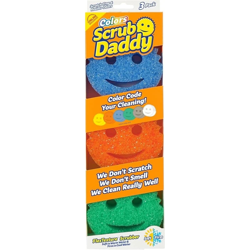 3-Pack Scratch-Free Kitchen Sponges Set for Dishwashing & Household Cleaning