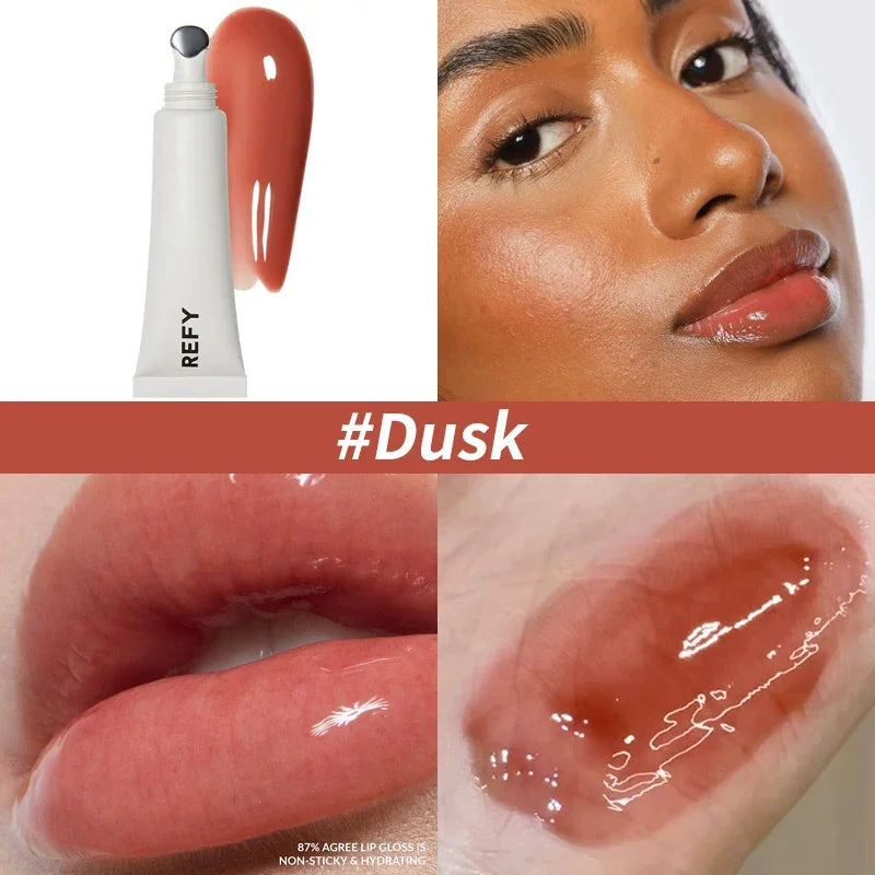 Long-lasting Lip Gloss with Hyaluronic Acid - Nourishing & Hydrating Clear Lip Care