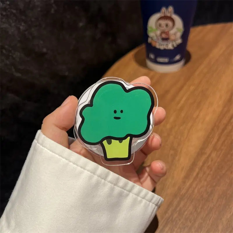 Magnetic Vegetable Phone Holder for iPhone & Samsung - Cute Cartoon Stand