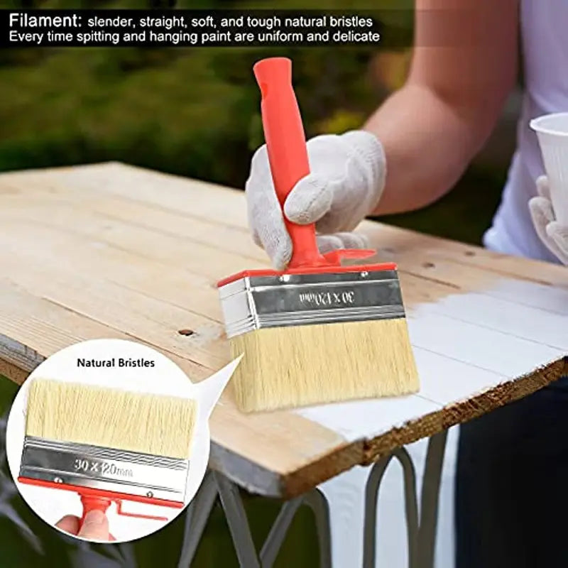 Large Paint Brush Set - 3 Premium Brushes for Walls, Doors & Woodwork