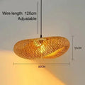 Vintage Bamboo Weaving LED Pendant Light for Home & Dining Rooms - Handcrafted Style
