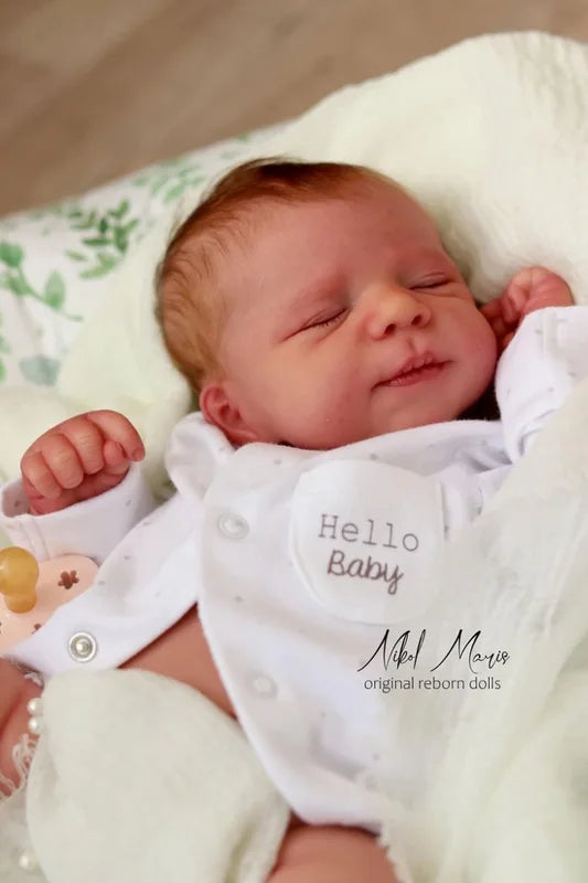18-Inch Reborn Doll Kit with Hand-Painted Hair and Cloth Body - Unassembled Baby Doll Parts