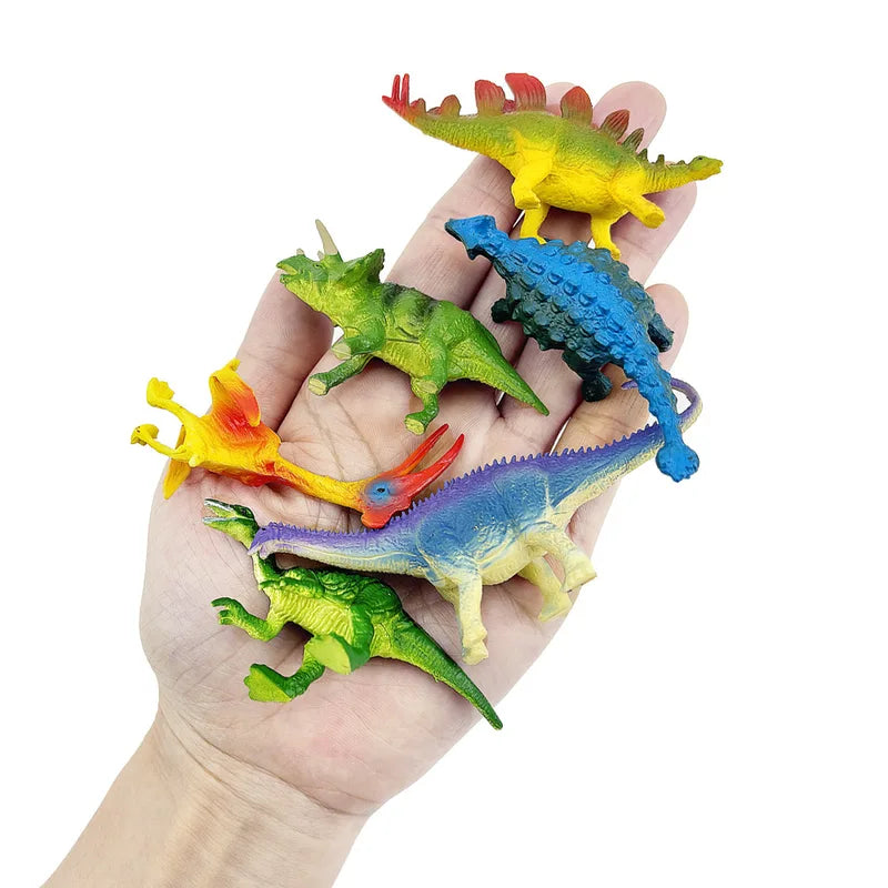 12-Piece Dinosaur Toy Set - Realistic Plastic Models for Kids, Educational & Play