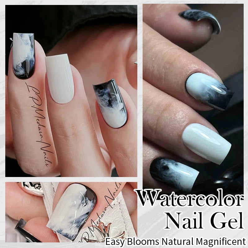 Watercolor Gel Nail Polish - Clear 10ml for Marble & Spreading Effects