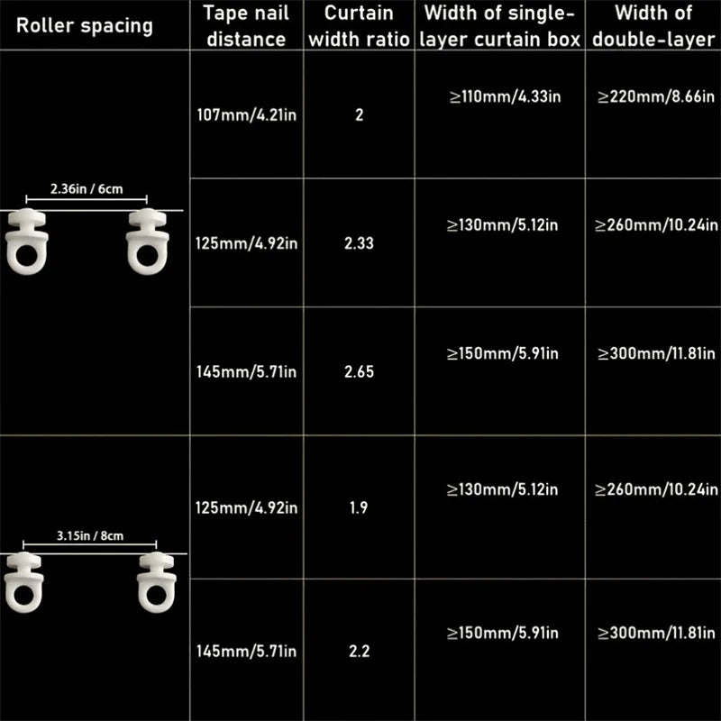 393.7 Inch Silent Curtain Track with Bead Sliders for Wavy S-Curve Curtains