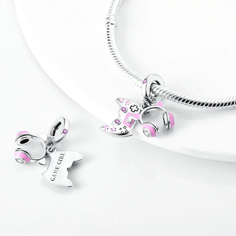 Sterling Silver Charms Pendant Beads for Bracelets & Necklaces - Family Love Gift
