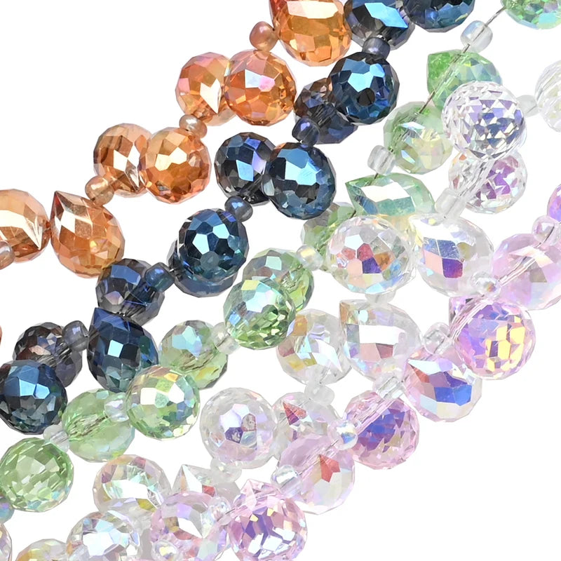 10x8mm Crystal Waterdrop Beads for Jewelry Making Glass Faceted Strawberry Beads