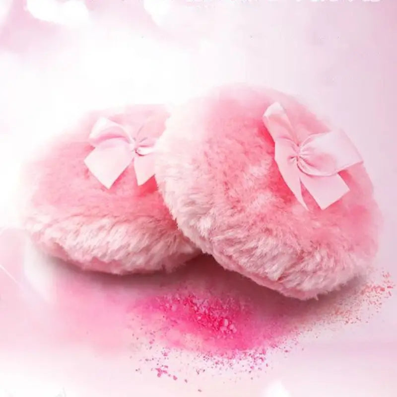 Large Fluffy Reusable Powder Puff Makeup Tool for Face & Body - Velour & Sponge