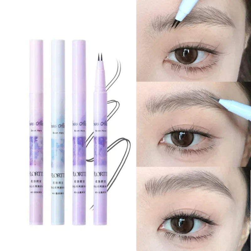 Waterproof Liquid Eyebrow & Eyeliner Pen - Ultra-Fine, Quick Drying Makeup Tool