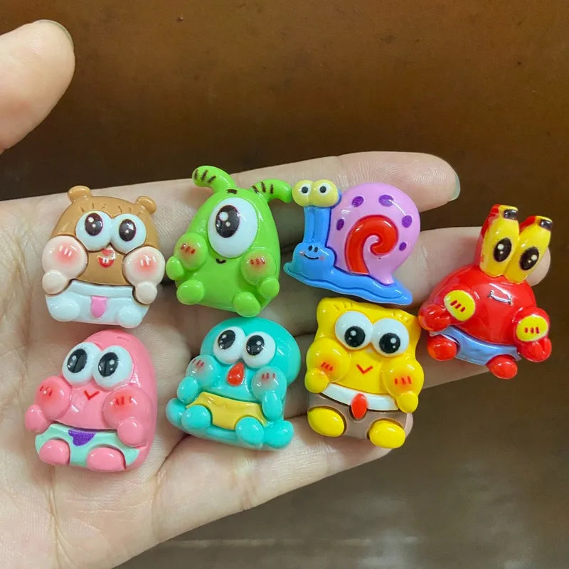 Cute Cartoon SpongeBob and Patrick Sticker Set for DIY Decoration, Gift