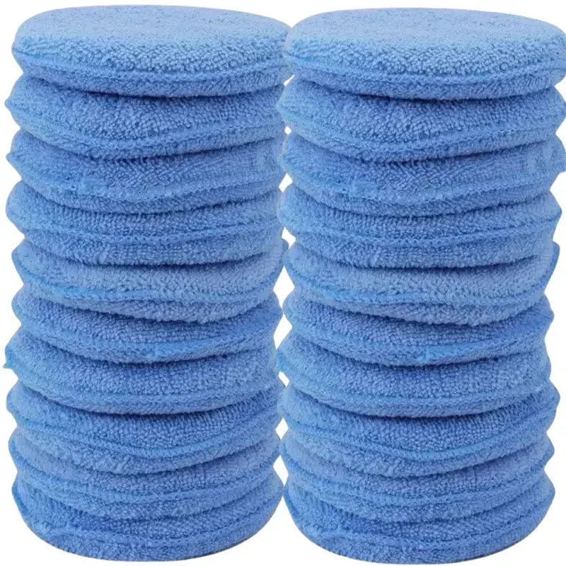 Car Detailing Applicator Pads Set - Microfiber Foam Sponges for Waxing & Polishing