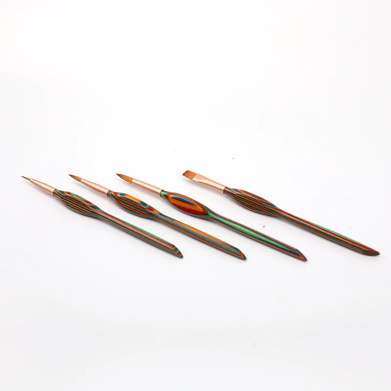 Detail Paint Brush Set with Carry Bag - Nylon Hair for Acrylic Oil Gouache