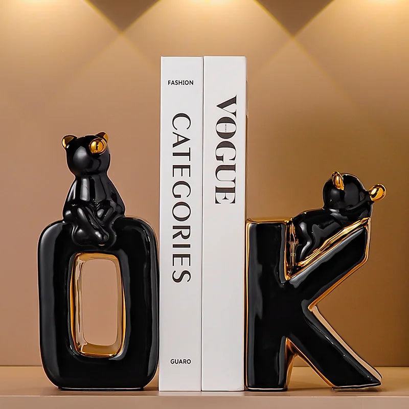 Modern Bookend Desktop Ornament for Home & Living Room Decor