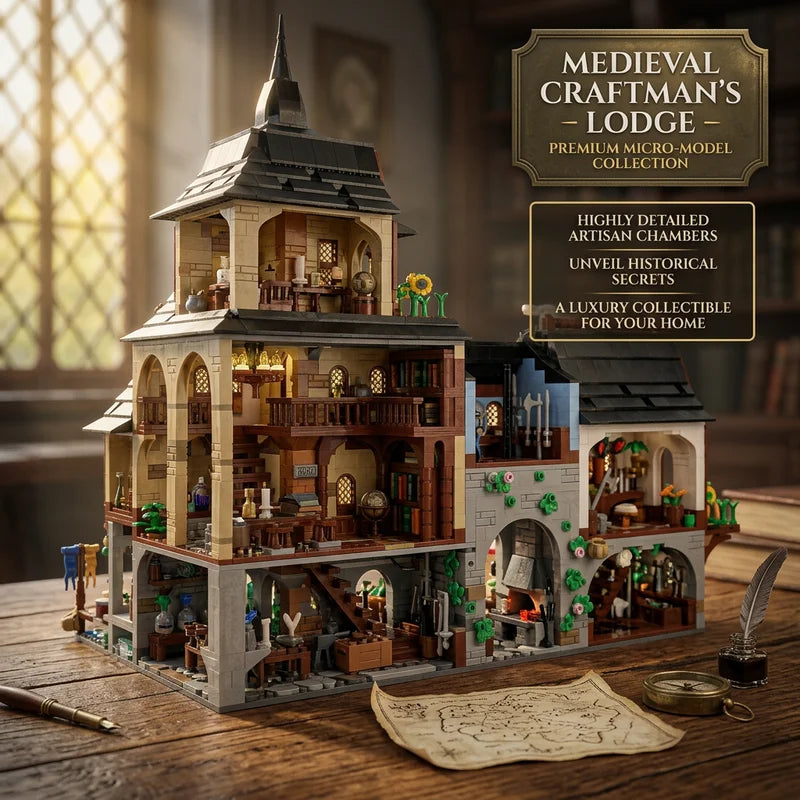 Medieval Town Modular Building Blocks Set - 3857PCS Architectural Model Kit for Adults