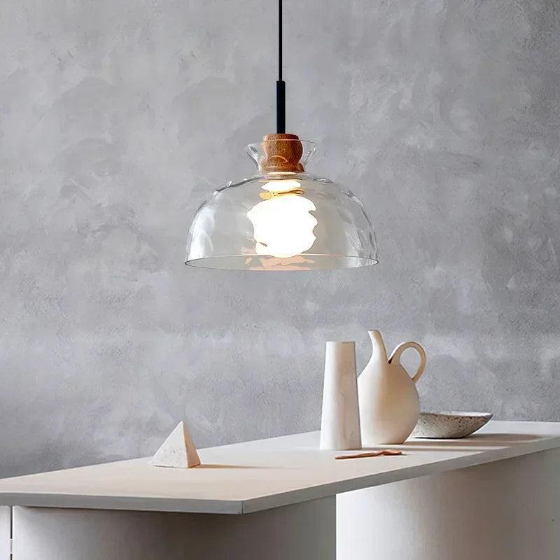 Japanese Style Pendant Lamp for Restaurant & Dining Rooms Modern Retro Glass Light