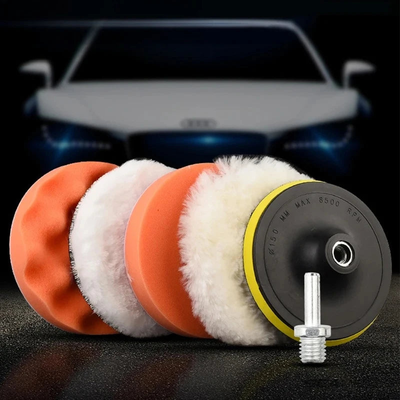 6Pcs Car Polishing Foam Buffing Pads Kit 3/4/5 Inch for Scratch Removal & Waxing
