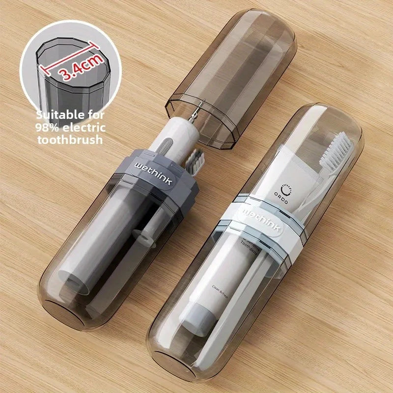 Travel Toothbrush Case Set - Transparent Portable Outdoor & Business Trip Accessories