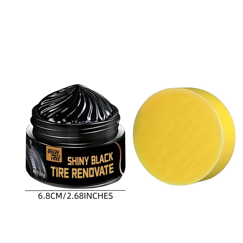 Car Tire Shine Wax with UV Protection & Waterproof Coating - Restores & Prevents Cracking