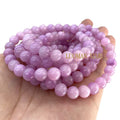 Natural Jade Imitate Kunzite Tourmaline Amber Loose Round Beads for Jewelry Making
