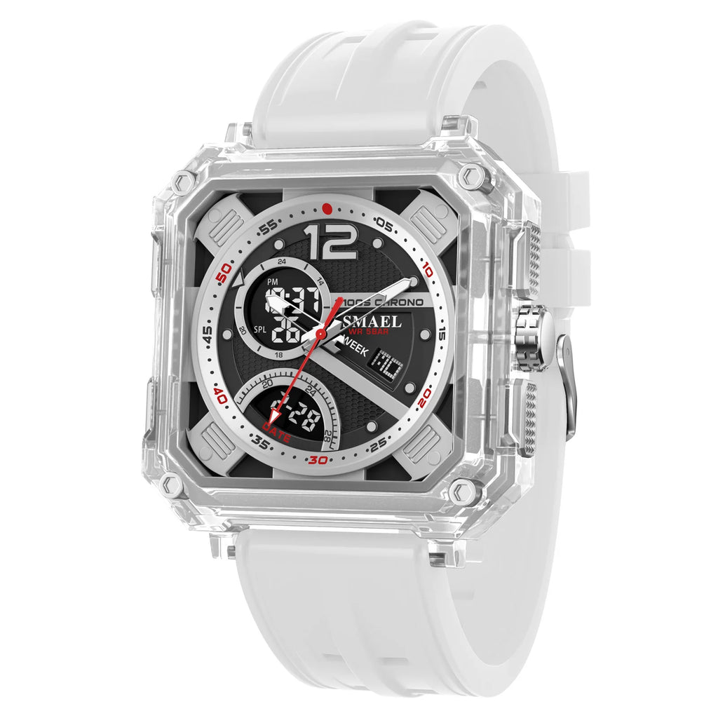 Digital Sports Watch Men Waterproof 50M LED Backlight Stopwatch Alarm