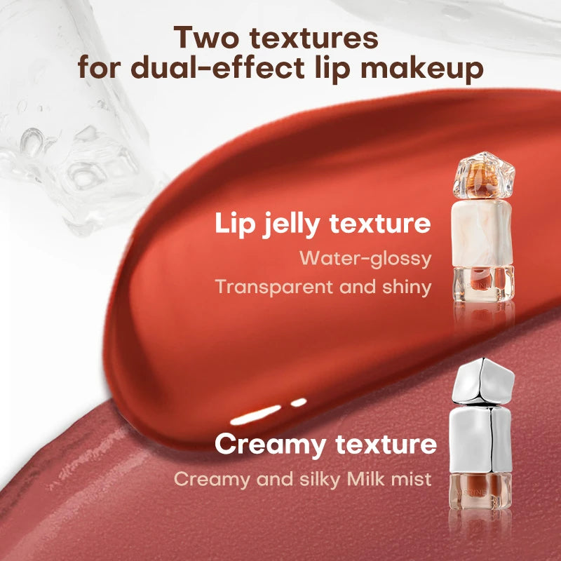 Juicy Lip Gloss with Double Effect - Water & Matte Lip Makeup