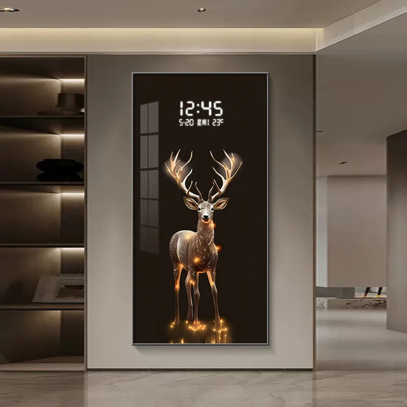 Modern LED Wall Clock for Living Room Bedroom and Hallway Decor