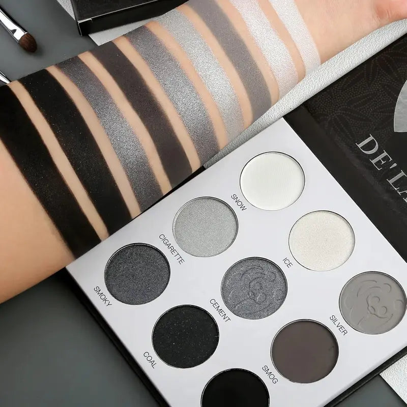 9-Color Eyeshadow Palette with Matte & Shimmer Finishes - Long-Lasting, Vegan & Cruelty-Free Makeup