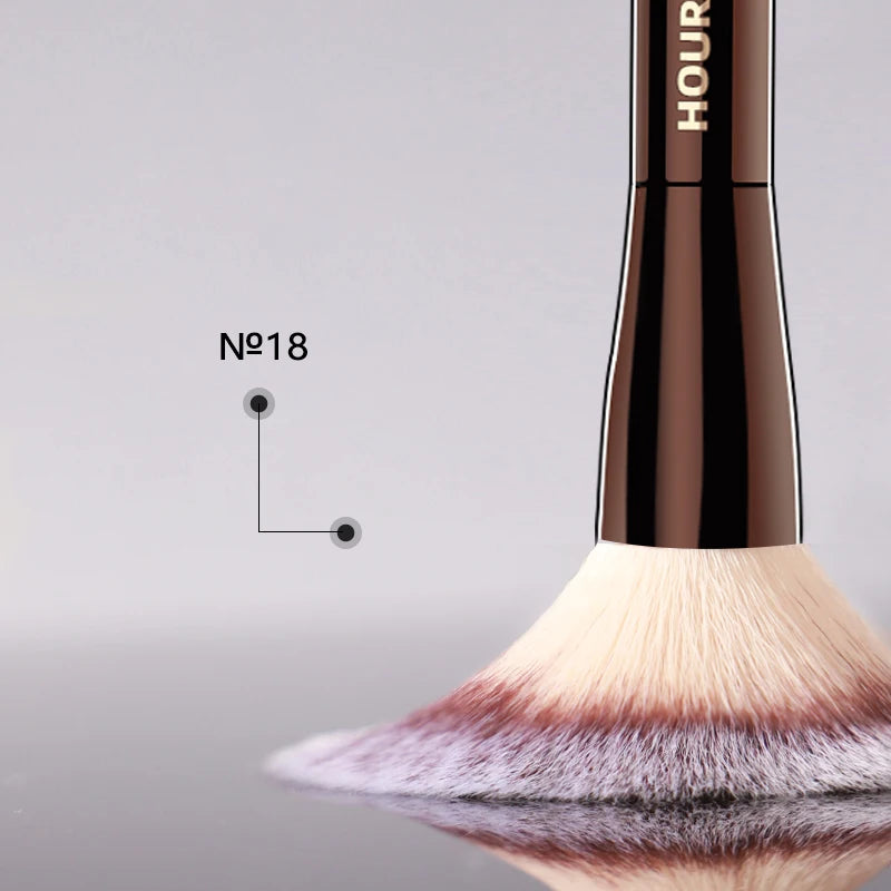 Makeup Powder Brush No.18 Double Head Soft Synthetic Fiber Face Brush