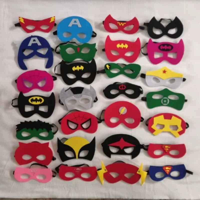Kids Superhero Masks Costume Party Pack 32 Pieces for Halloween Christmas Birthday