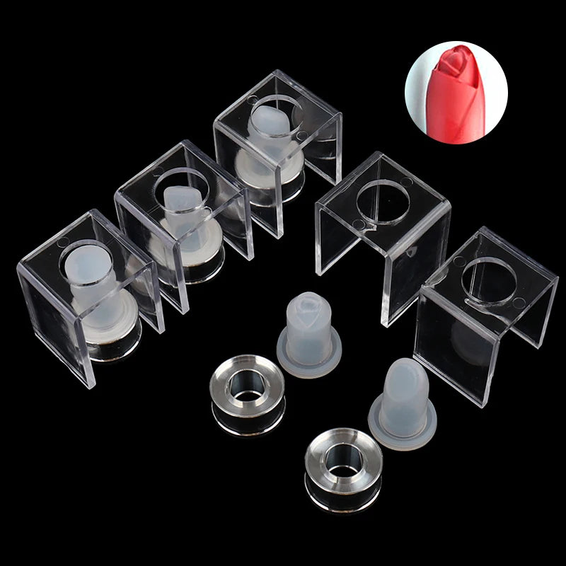 Silicone Lipstick Mold Kit with Ring Holder DIY Beauty Lipstick Making Tools