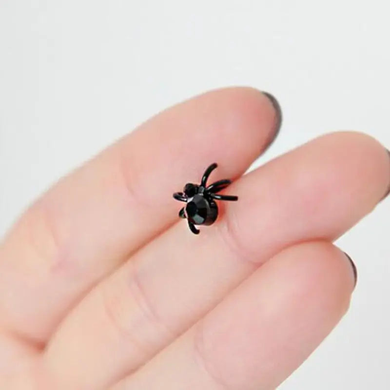Spider Ear Stud Earrings Insect Jewelry Black Simple Fashion Accessories