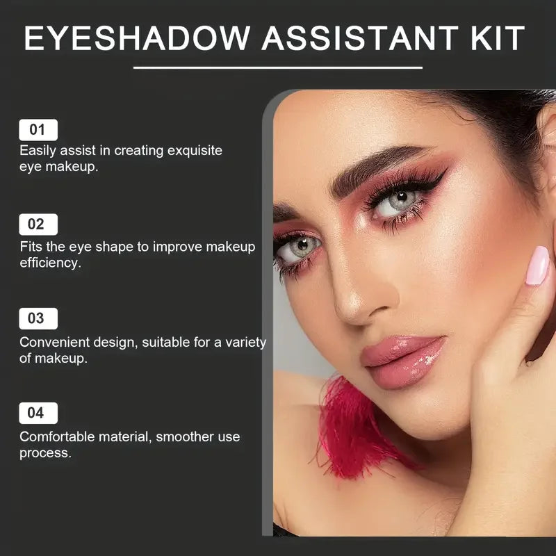 3-Piece Eye Makeup Kit with Brushes & Templates for Beginners – Professional Look