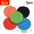 Car Waxing Buffing Pads Set 5 Pcs 150/180mm Polishing Discs for Auto Care