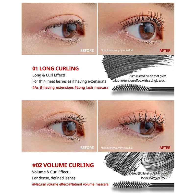 Volumizing Waterproof Mascara for Defined, Clump-Free Lashes - Korean Cosmetic