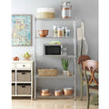 5-Tier Metal Wire Storage Shelves with Chrome Finish for Kitchen & Living Room