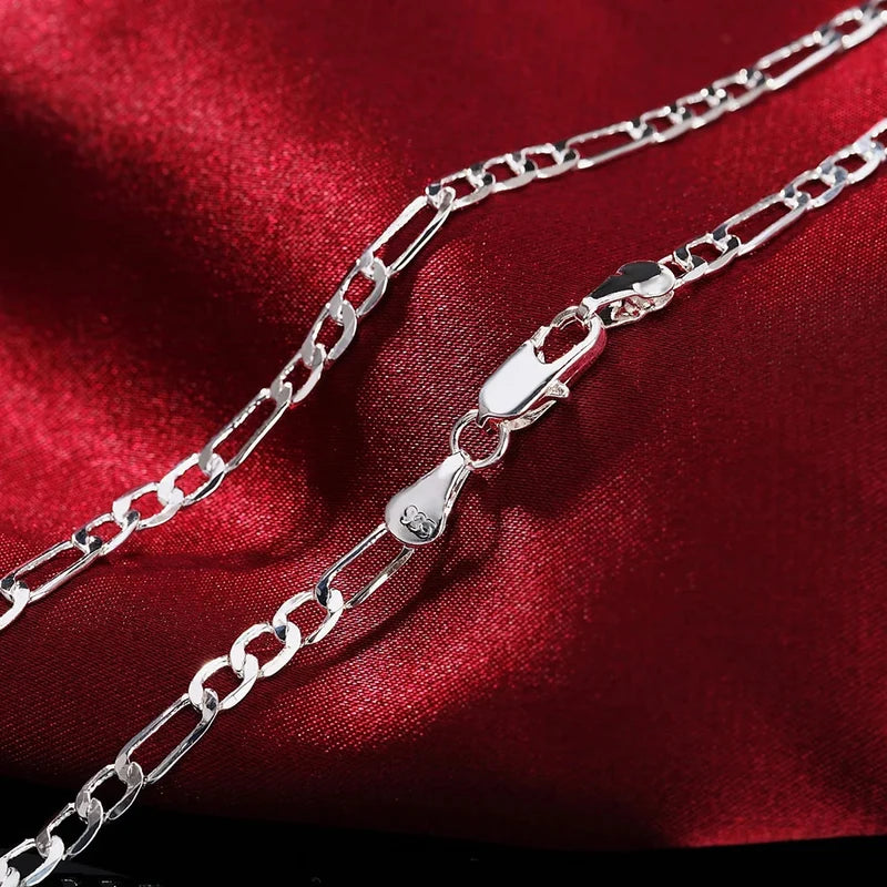 Sterling Silver Necklace for Women 4MM Fine Chain 16-30 Inch Jewelry Gift