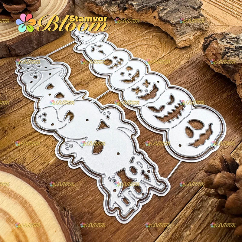 Halloween Pumpkin & Ghost Metal Cutting Dies for Scrapbooking & Embossing
