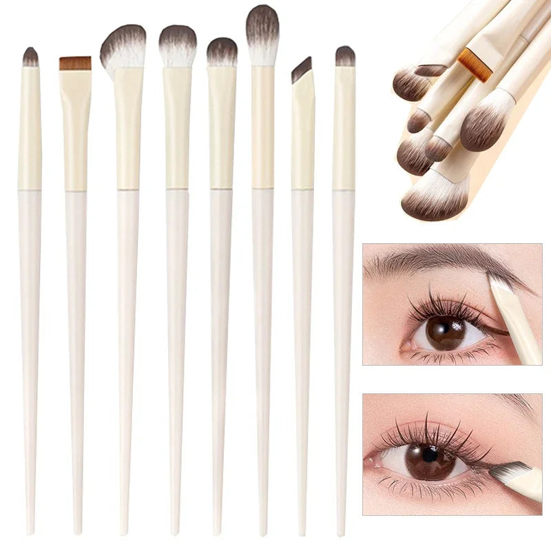 Professional Eye Makeup Brush Set - 5/6/8/10 Pcs Contouring & Blending Tools