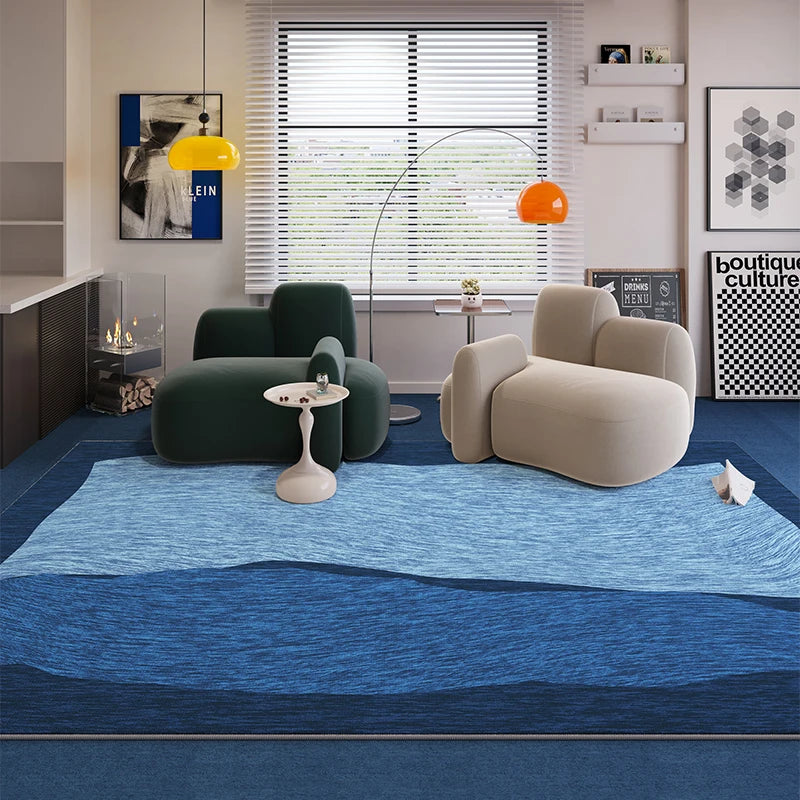 Living Room Carpet with Cream Sofa and Coffee Table - Home Decor Mat