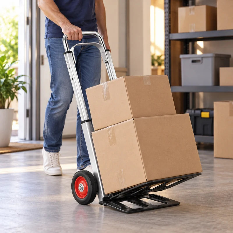 Lightweight Folding Hand Truck Dolly with Wheels — Compact Utility Cart for Moving & Travel
