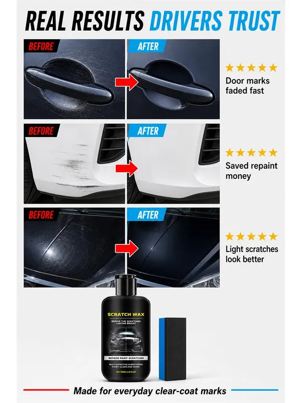 Car Scratch Repair Polish Wax - Removes Scratches & Protects Paint, Restores Gloss