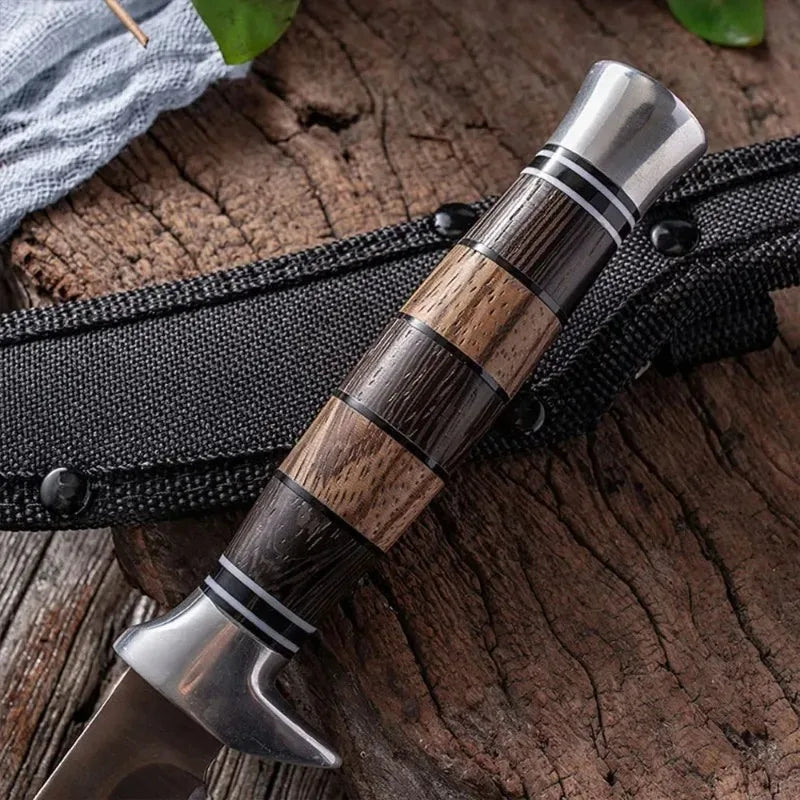 Stainless Steel Sashimi Knife Cleaver with Wooden Handle - Meat Fish Filleting & Butcher Kitchen Knife