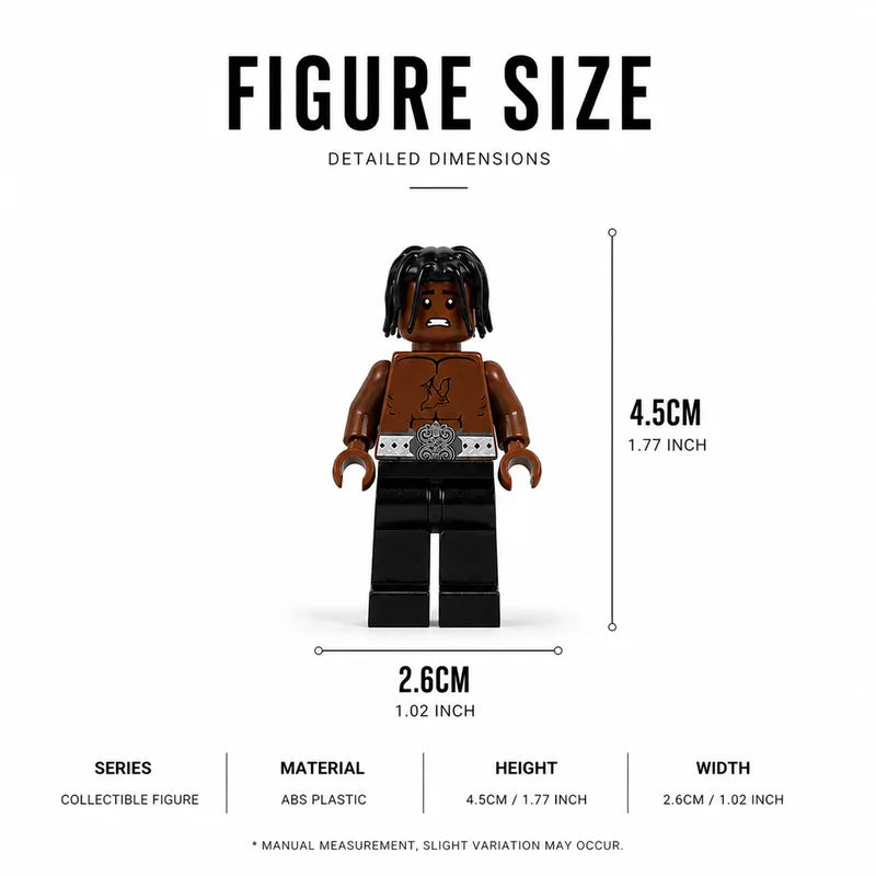 Handmade Collectible Building Block Mini Figure - Travis Scott Rodeo Album Display