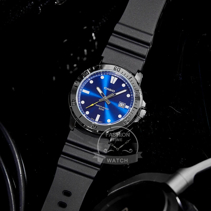 Men's Waterproof Business Casual Watch with Resin Strap - Multiple Colors