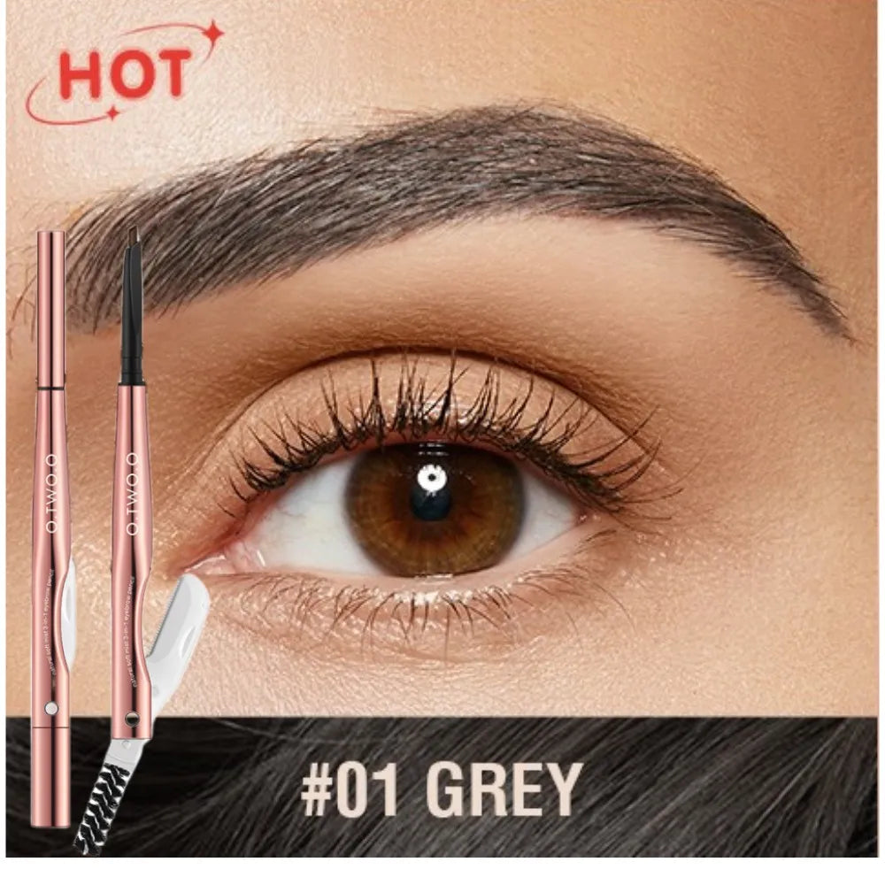 3-in-1 Waterproof Eyebrow Pencil with Trimmer & Spoolie - Precise Brow Definer