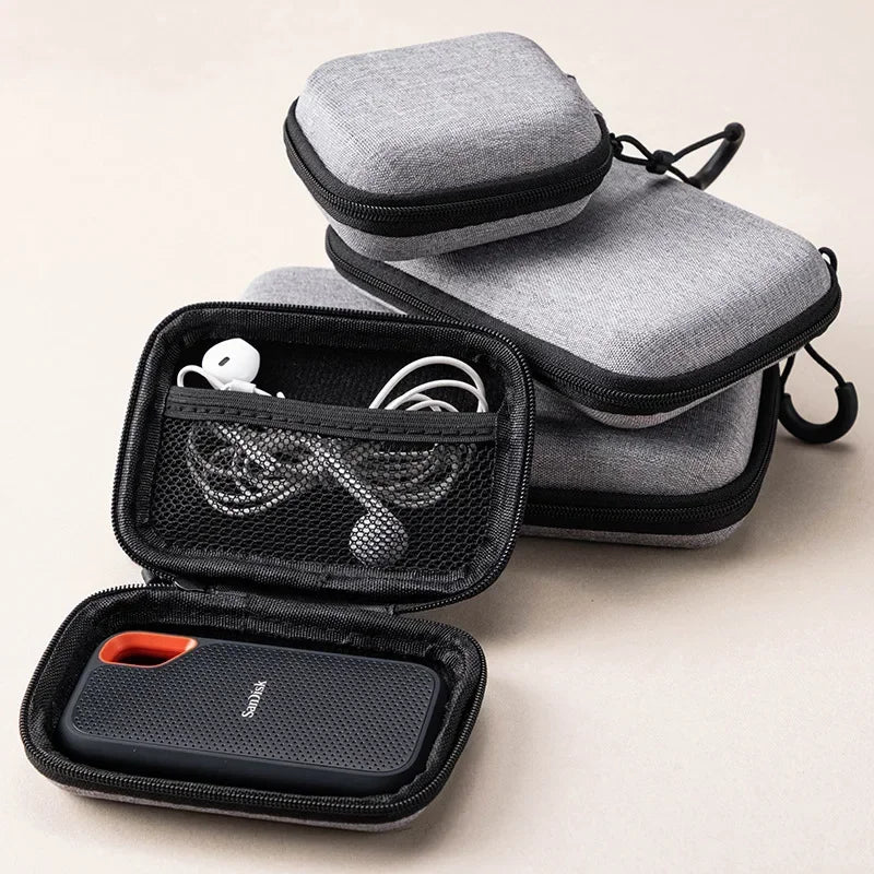 Multi-Function EVA Storage Box for Hard Drives Cables Power Banks Organizer – Digital Accessories